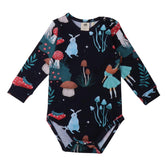 Long-sleeved bodysuit made of cotton (organic)